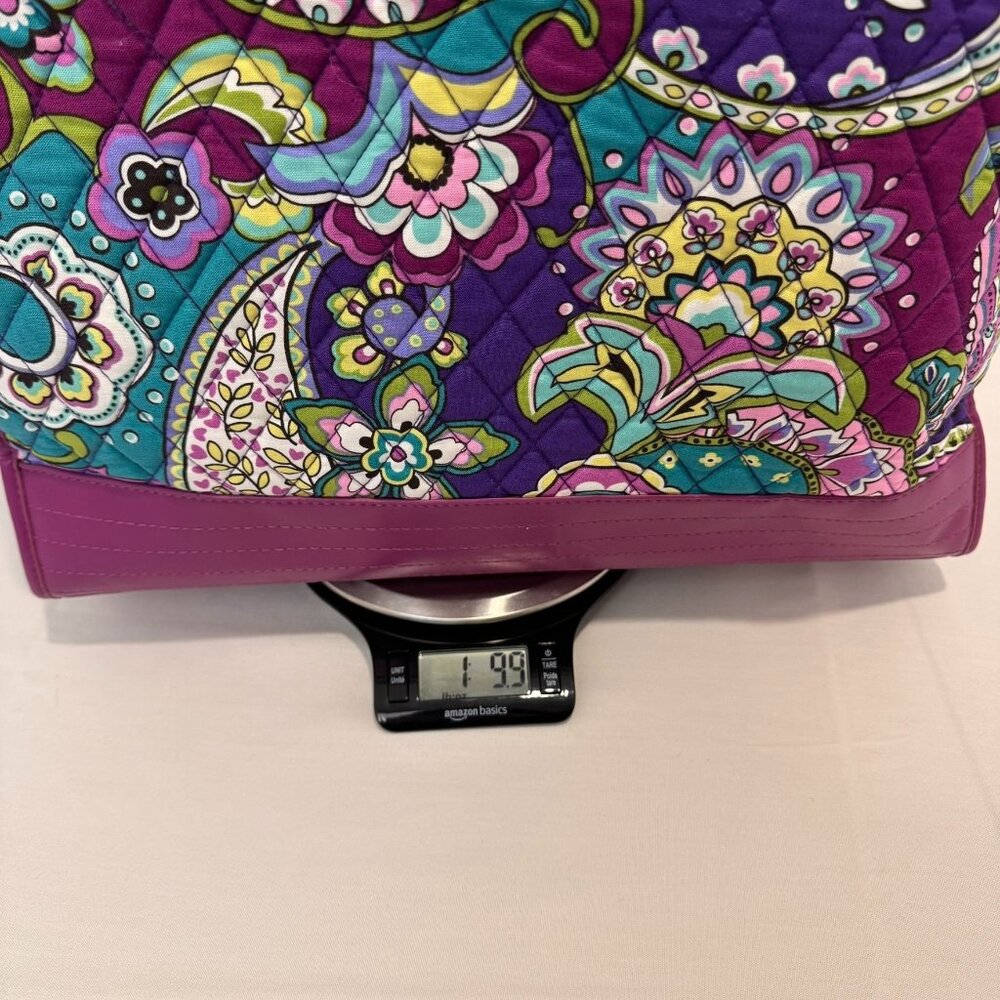 NWOT Vera Bradley Quilted Paisley Tote Bag Double Handles Multicolor Vibrant XL - Picture 9 of 11